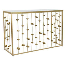 CONSOLLE VINTAGE DORATA CON SPECCHIO INDUSTRIAL ART DECO' cm 126 x 43 H81