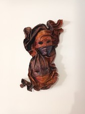 Scultura Da Parete In Pelle "maschere Veneziane"