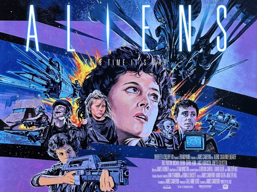 Aliens 1986 quad poster - aliens,