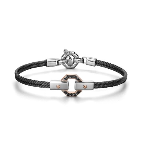 Baraka bracciale uomo acciaio - bracciale,