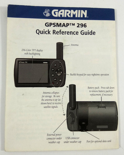 Garmin gpsmap 296 quick - gpsmap,