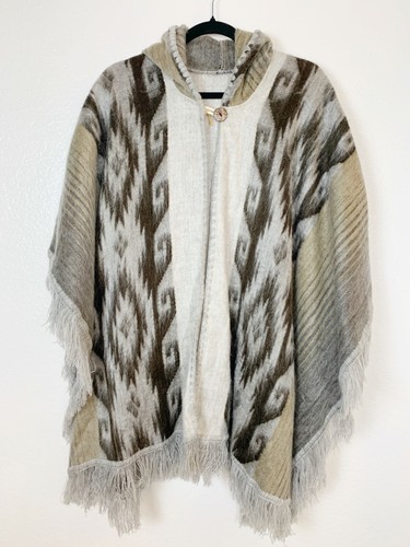 Poncho misto lana alpaca con