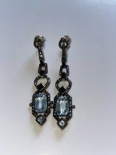 ORECCHINI LIBERTY '30 Pendenti In Argento Con Pietre Acquamarina