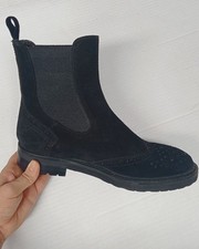 Stivaletti donna neri in pelle scamosciata