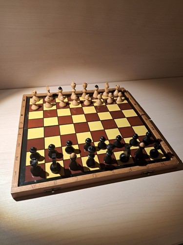 Scacchiera vintage legno - scacchiera,