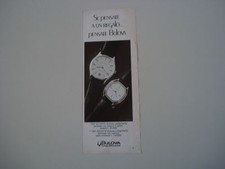 advertising Pubblicità 1981 OROLOGI BULOVA LONGCHAMP