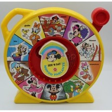 MATTEL DISNEY MICKEY TOPOLINO MONDO PARLANTE SEE'N SAY 1989 GIOCO VINTAGE 