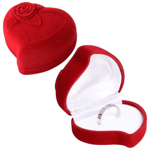 Cuore rosa anello astuccio