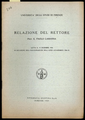 Relazione del rettore prof - relazione, prof.