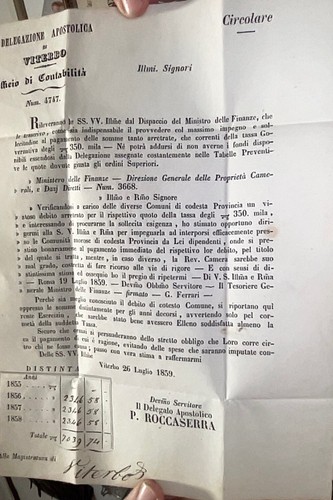 Piego lettera viterbo tassa - viterbo,