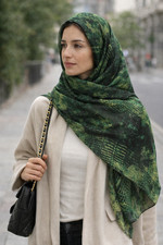 Sciarpa con stampa motivo