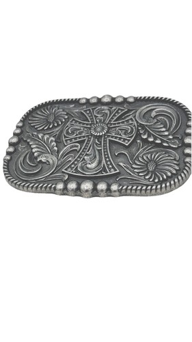 Fibbia cintura floreale croce