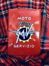 Riproduzione insegna Moto Servizio Mv Agusta vintage anni 50