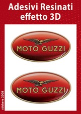 2 Adesivi 3D Resinati MOTO GUZZI - misure 57x30mm