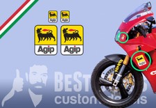 4 adesivi Agip per restauro carene Cagiva Mito Lawson II 1993 mk2 125