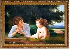 Quadro olio ragazza dipinto a