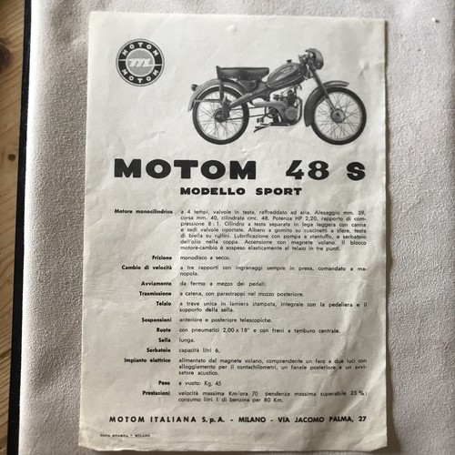 Depliants motom sport 48s - motom,