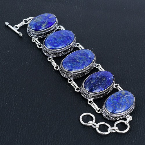 Bracciale lapislazzuli gemma - bracciale,
