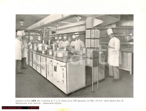 1940 cucine aga piroscafo - cucine,