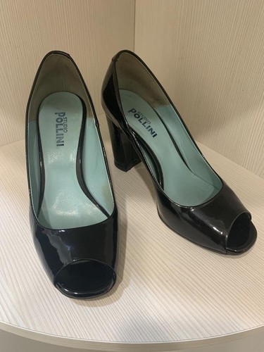 Pollini donna tacco pelle - , nero