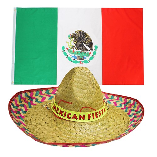 Mexican flag sombrero hat - mexican,