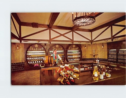 Cartolina interno dell enoteca - cartolina, dell'enoteca
