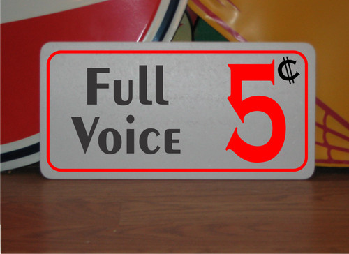 Insegna metallo voce - in,