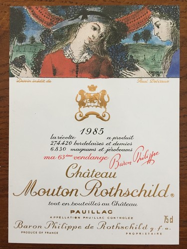 étiquette mouton rothschild - Étiquette,