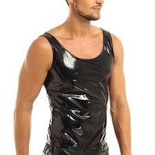 Top uomo uomo pvc sottile sexy