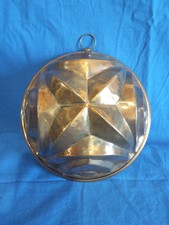 Antico Stampo Formella Budino Dolce In Rame Stagnato Battuto A Mano Anni 40/50