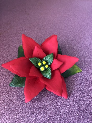 Poinsettia porcellana rossa