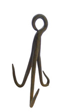 ANTICO GANCIO RAMPINO PER POZZO O MACELLAIO MACELLERIA CARNE FERRO BATTUTO