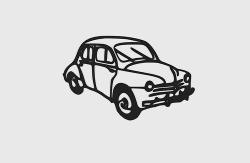 Renault 4cv wall art - renault,