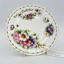 Piattino piatto da dolce per tazza tazzina Royal Albert con mese inglese OTTOBRE