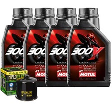 Kit Tagliando Olio Motul 300V 5W40 + Filtro Per Suzuki GSX-R1100 1986>1988