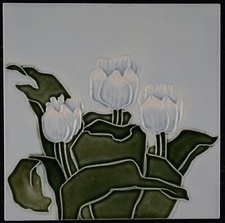 Piastrella Art Nouveau antica