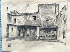 THAYAHT Ernesto Michahelles 1893/1959 disegno CACHET D'ATELIER futurismo