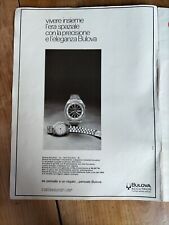 advertising Pubblicità d'epoca 1973 OROLOGIO BULOVA ACCUTRON  Ministar e Sub
