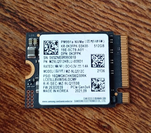 Ssd mm991a nvme 512gb - m.2,