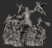 Fichier stl diorama jla vs - fichier,