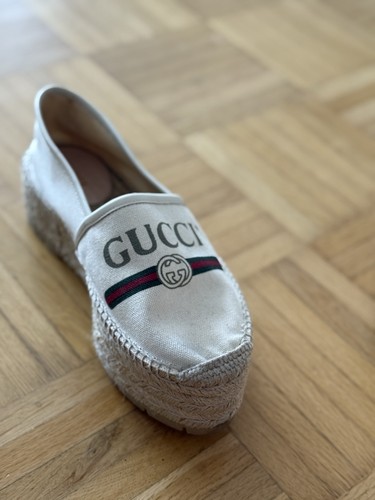 Gucci logo canvas platform - logo,