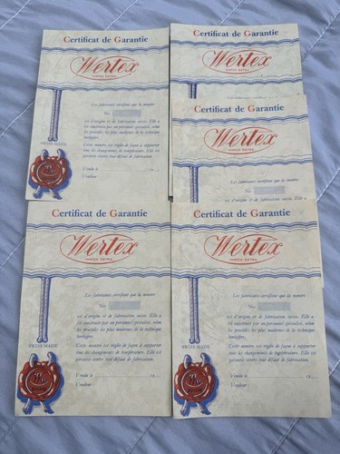 Wertex watch extra certificat - wertex,