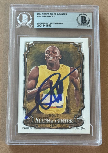 Cartolina usain bolt firmata - cartolina,