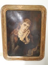 Quadro con ragazza oleografia