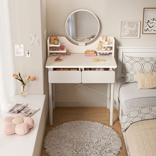 Scrivania trucco bianca con - scrivania,