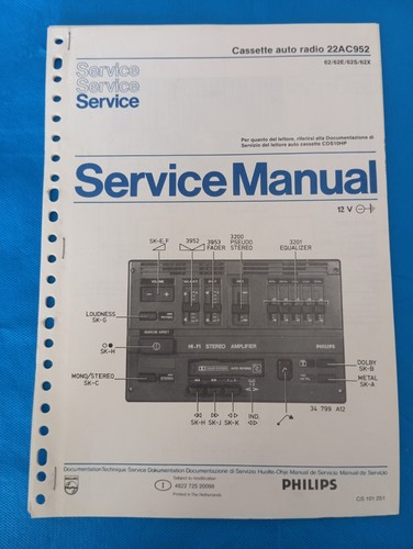22ac952 cassette auto radio - cassette,