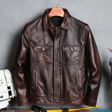 Giacca pelle bovina retrò