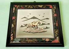 Quadro Con Rilievo Di Cavalli