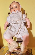 Antica Bambola in Composizione corpo imbottito Doll Poupee Puppen Vintage
