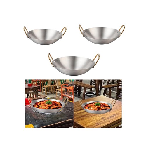 Wok acciaio inox con doppio - in,